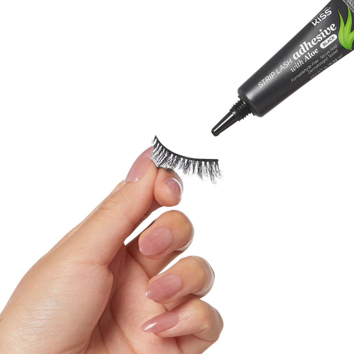 Kiss Aloe Vera Lash Adhesive - Pegamento Negro para Pestañas Postizas Resistente al Agua