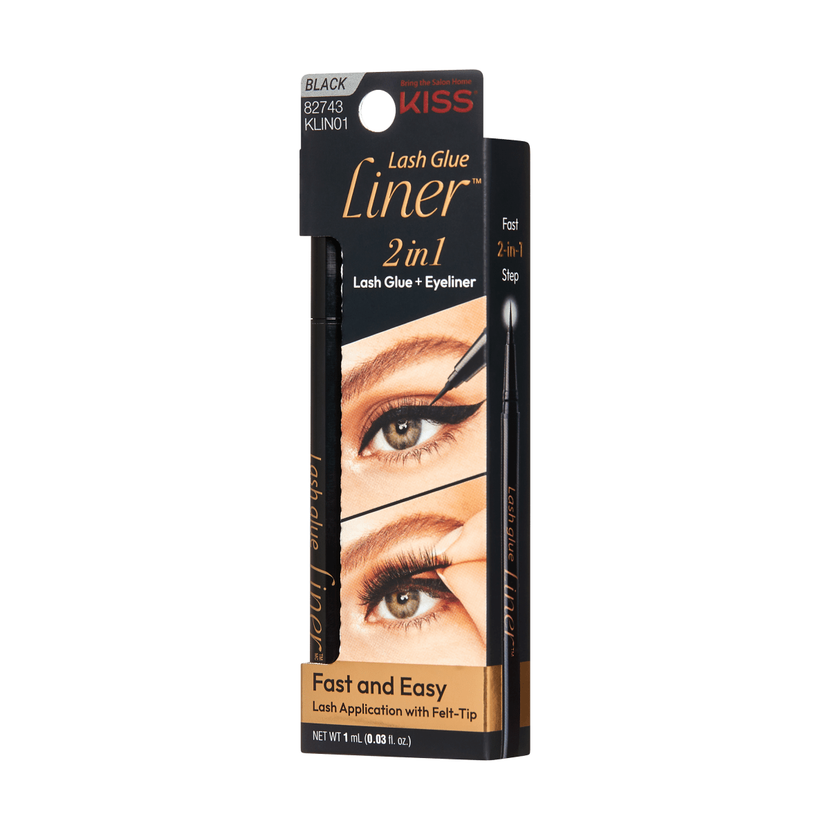 KISS Lash GLUEliner Negro - Delineador adhesivo para pestañas postizas 0.7ml