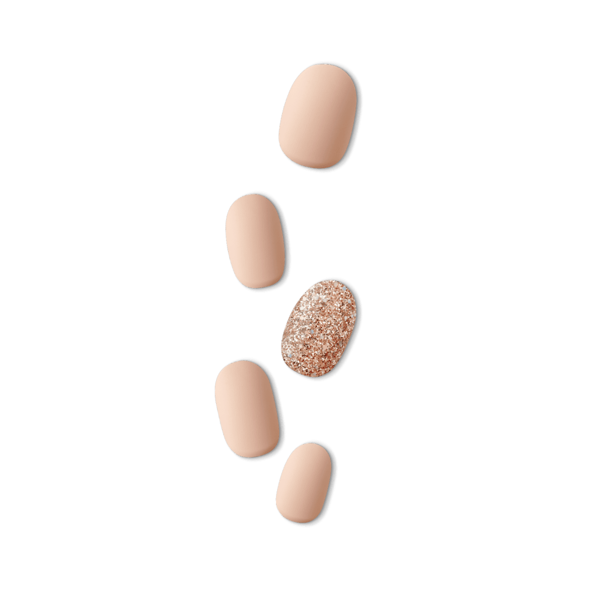 Detalle de uñas imPRESS Evanesce - textura y acabado con brillos