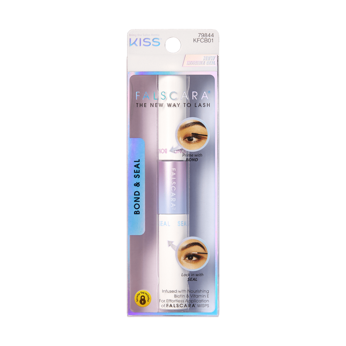 Adhesivo KISS FALSCARA Bond & Seal para extensiones de pestañas DIY, resistente al agua hasta 10 días
