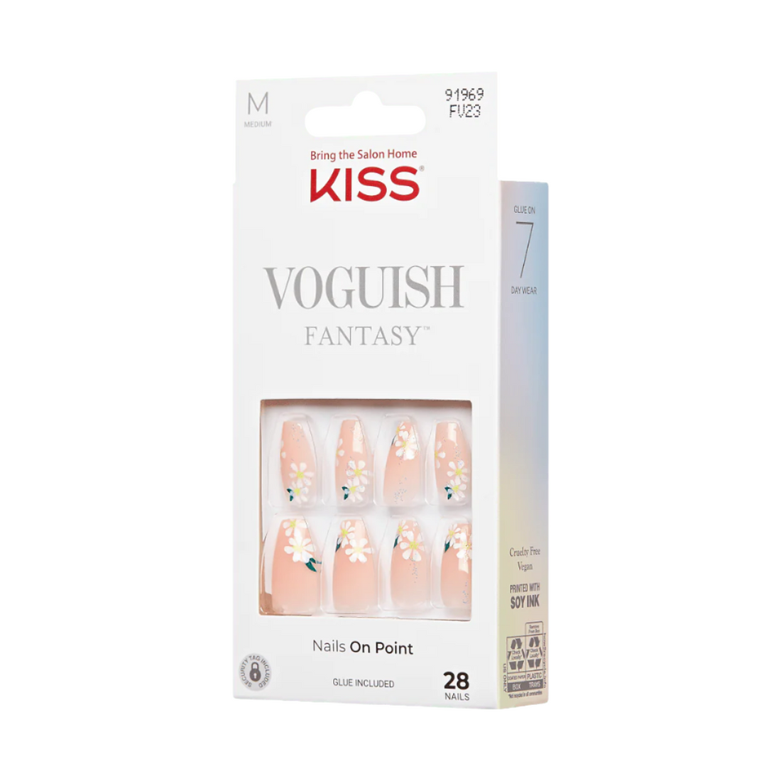 KISS Voguish Fantasy Uñas Coffin Floral - 4 Wheel Drive