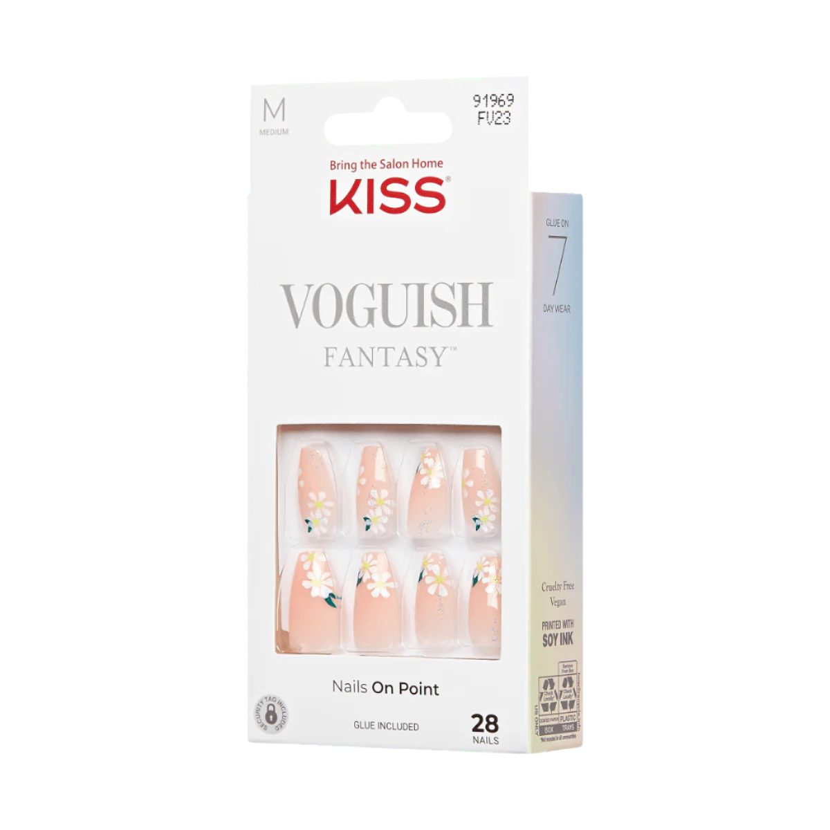 KISS Voguish Fantasy Uñas Coffin Floral - 4 Wheel Drive