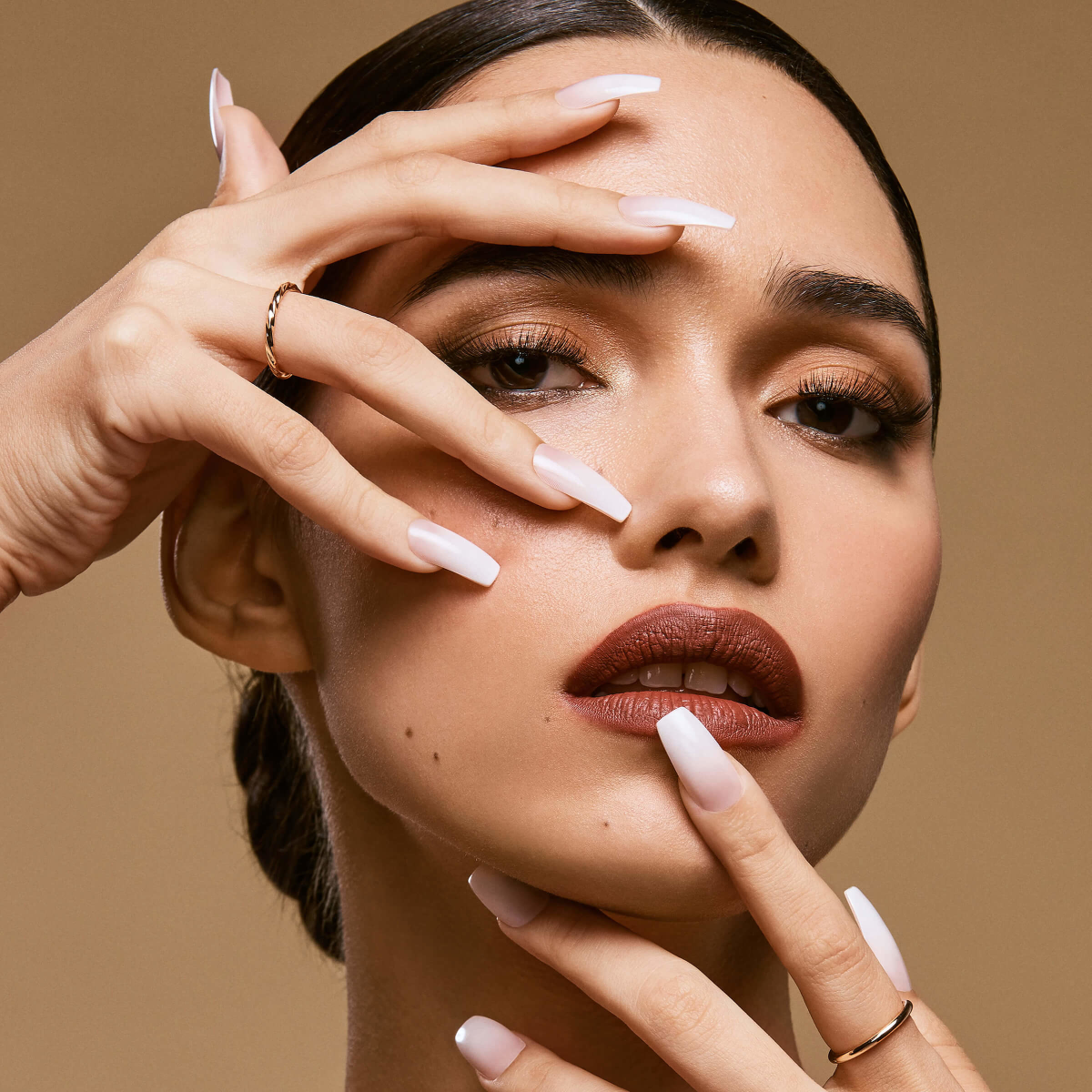 Uñas Postizas Coffin Blanca - Be-you-tiful