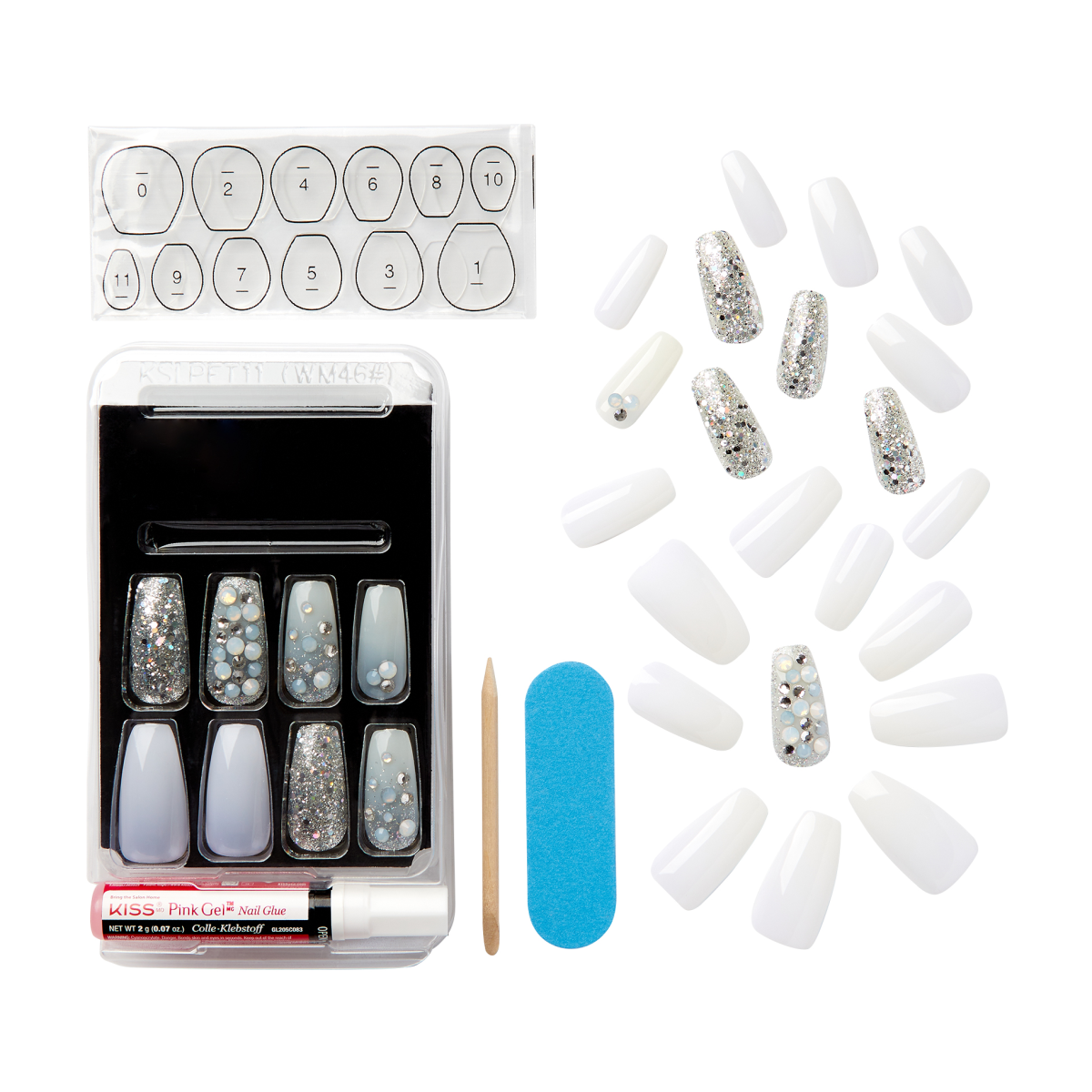 Uñas Masterpiece One-of-a-Kind Luxe Mani Azul con Glitter - No.1