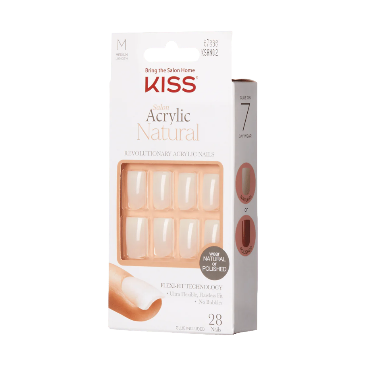 KISS Salon Acrylic Uñas Naturales Cuadradas - Euphoria