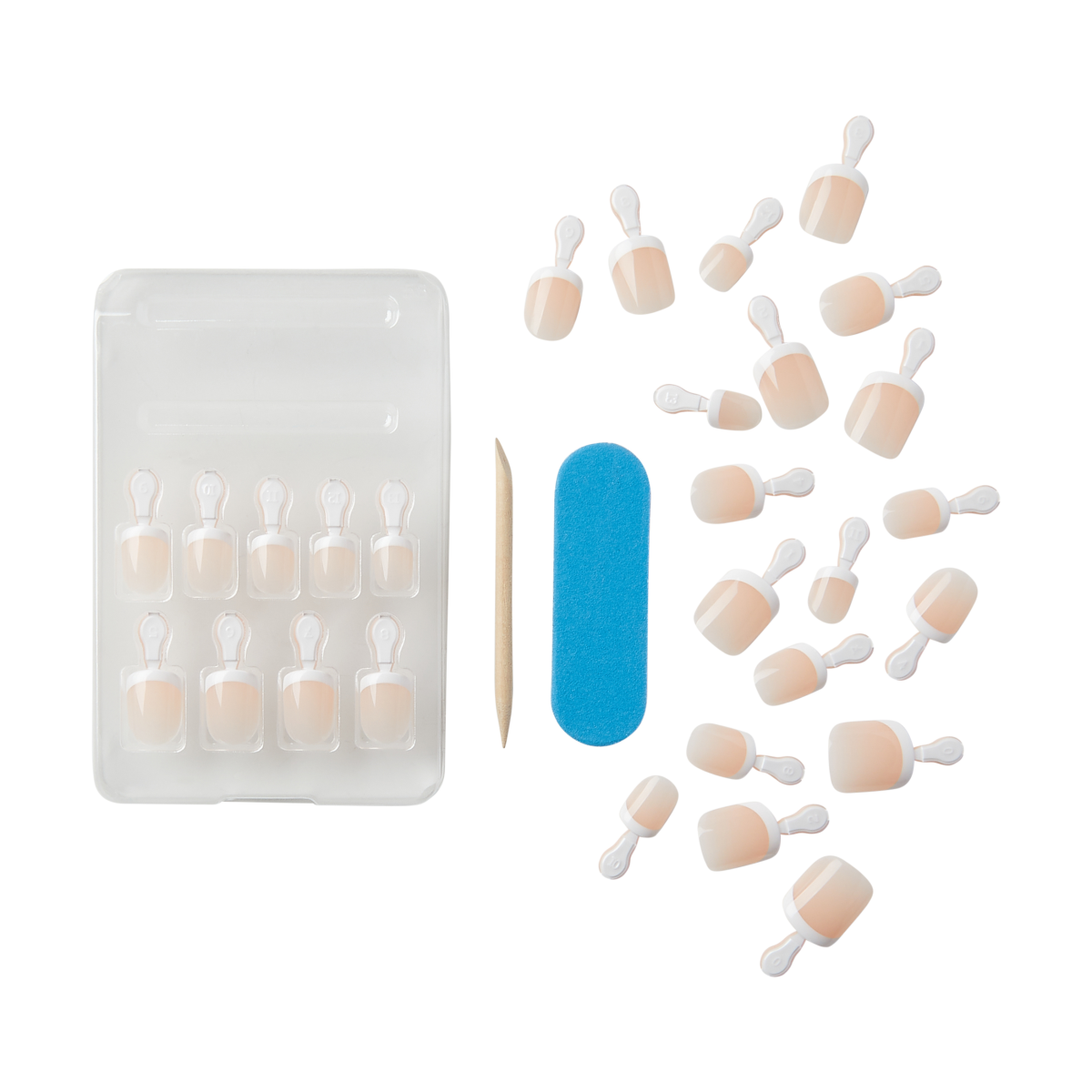 KISS Salon Acrylic Uñas Punta Francesa Petite - Crush Hour