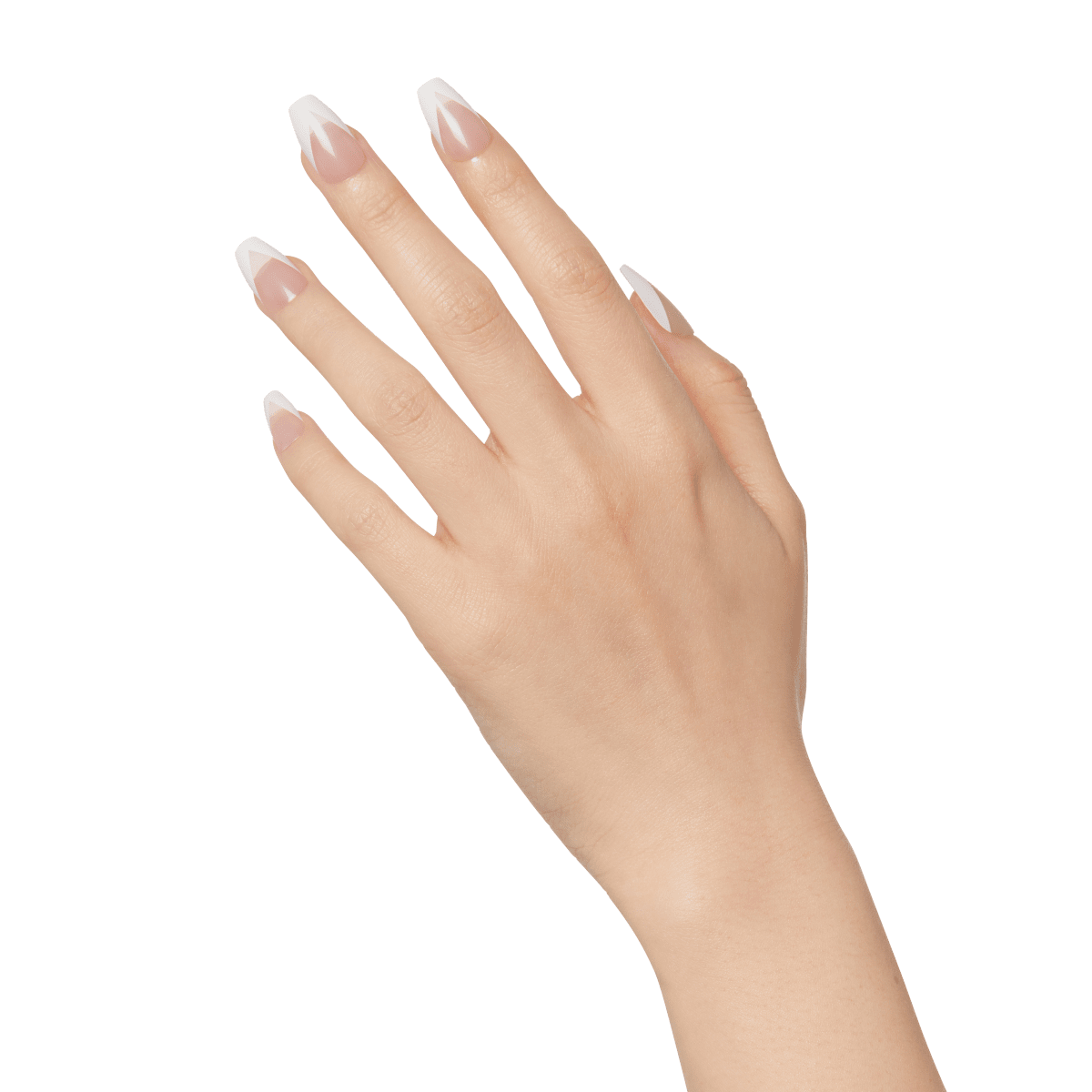 Uñas Postizas Punta Francesa Blanca - Silk Dress KISS