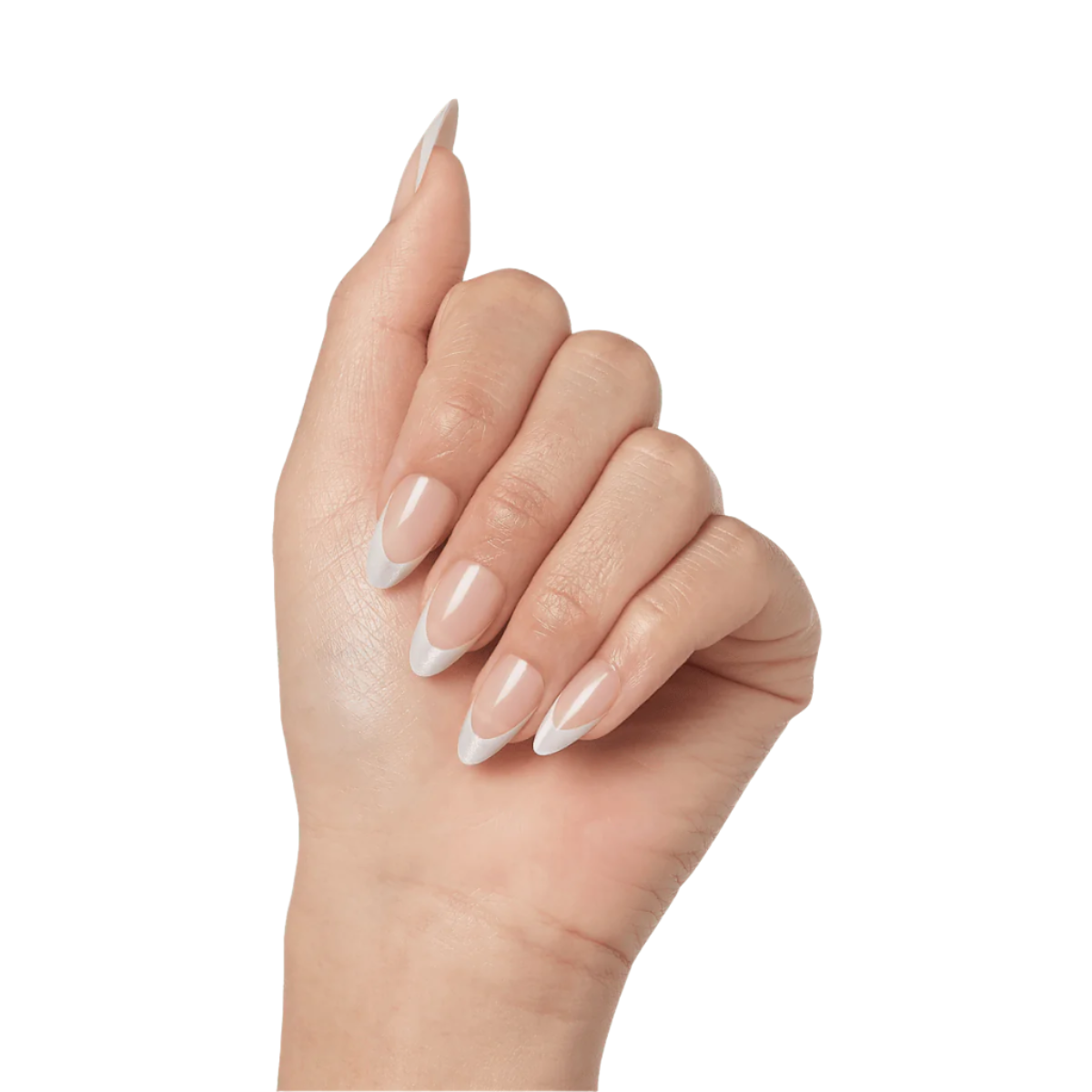 KISS Gel Fantasy Magnetic Uñas Postizas Punta Francesa Plata Almond - North Coast