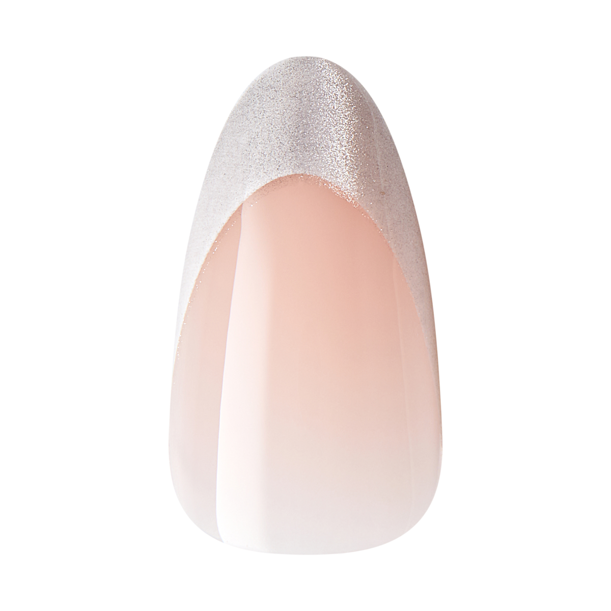 KISS Gel Fantasy Magnetic Uñas Postizas Punta Francesa Plata Almond - North Coast