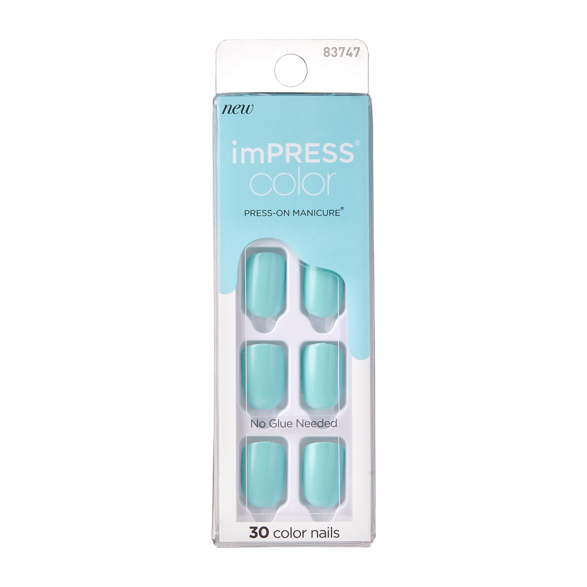 Uñas imPRESS Mint To Be Azul Menta - Manicure Sin Pegamento 7 Días