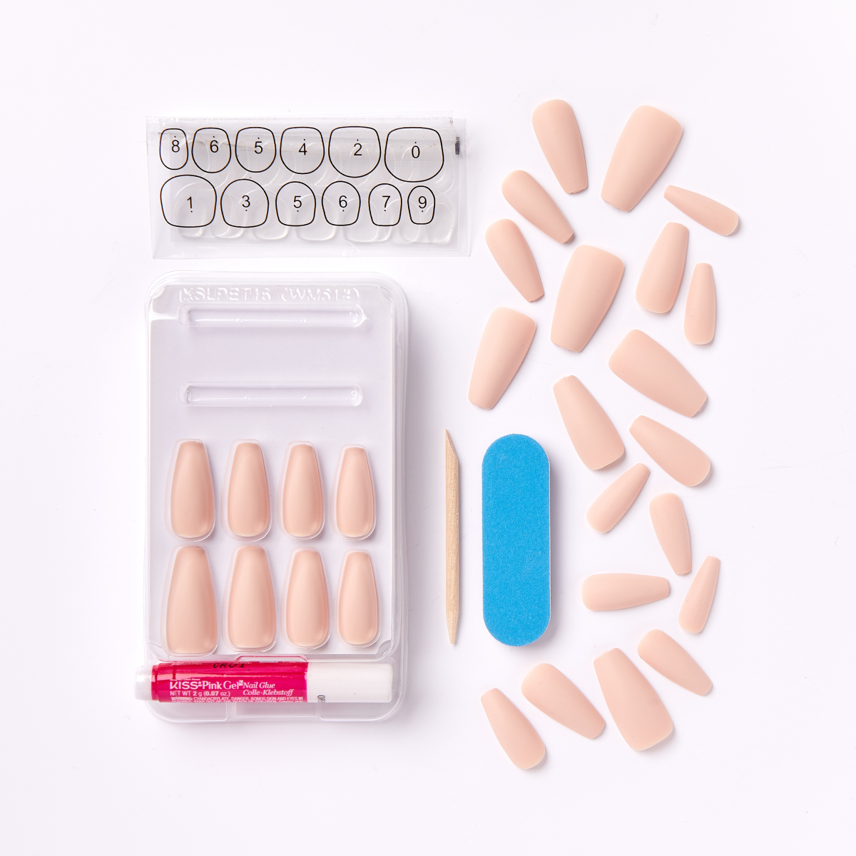 KISS Uñas Postizas Gel Fantasy Nude Coffin Largas - 4 the Cause