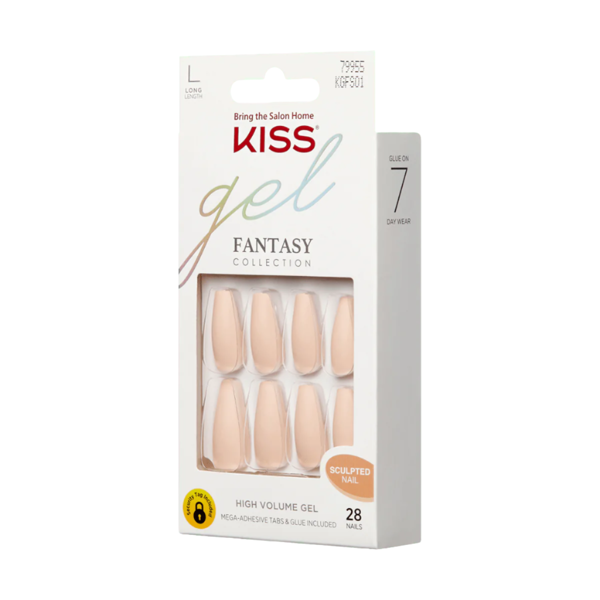 KISS Uñas Postizas Gel Fantasy Nude Coffin Largas - 4 the Cause