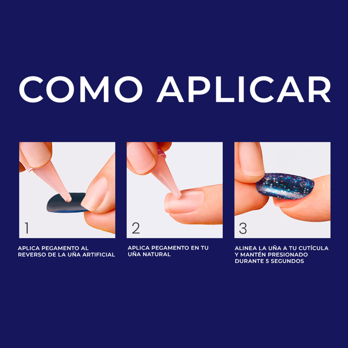 KISS Gel Fantasy Magnetic Uñas Postizas Punta Francesa Plata Almond - North Coast