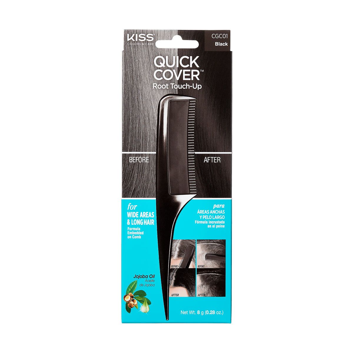 KISS Colors & Care Temp Comb-On - Black