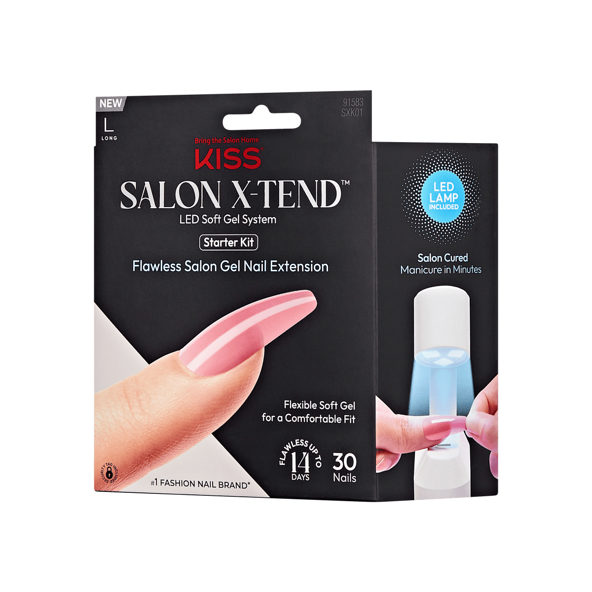 Kit Inicial Salon X-tend Uñas Coffin Rosas