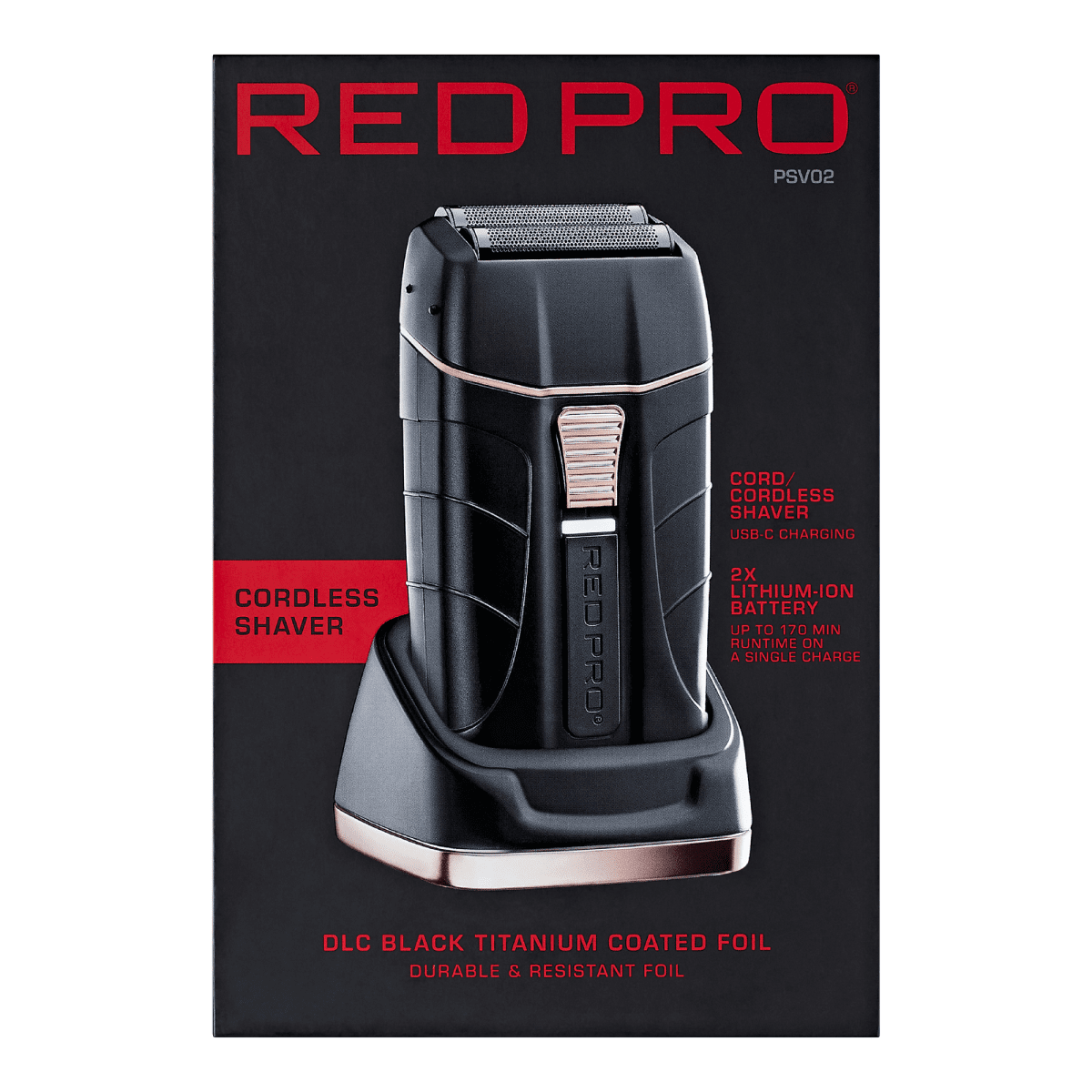 RED PRO by KISS Shaver Inalámbrica Profesional – Negro Matte