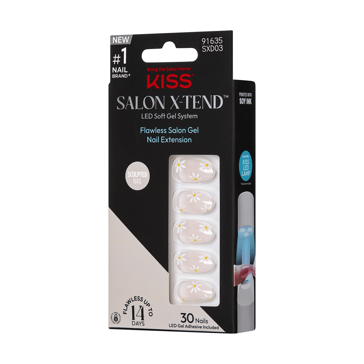 Uñas Postizas Almond Flores Salon X-tend - Red Flags