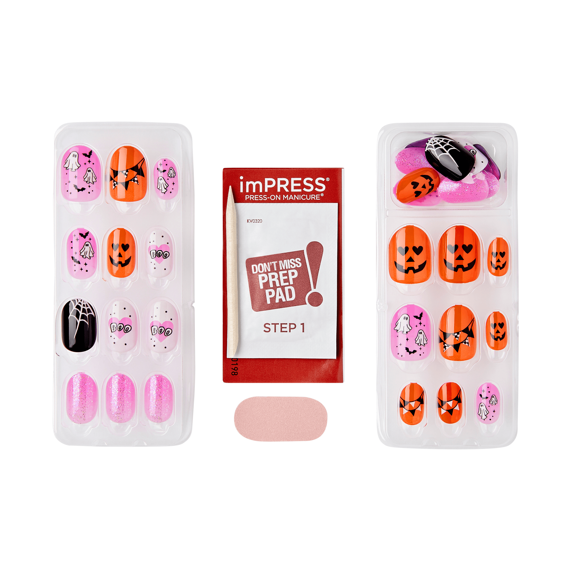 imPRESS Halloween Boo Haunted Waltz - Uñas Press-On Fantasmas Brillan en la Oscuridad