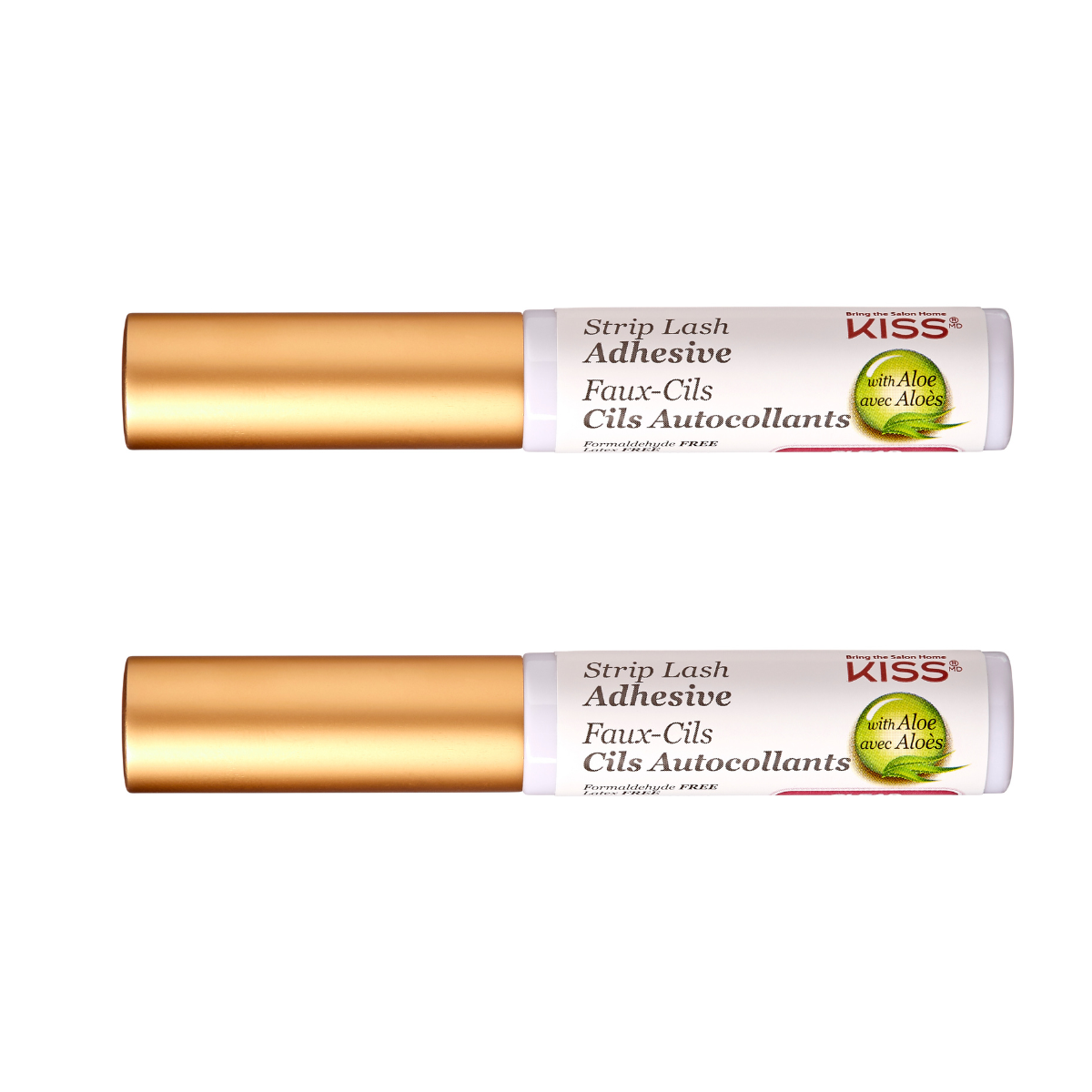 Pack KISS 2 Pegamentos Pestañas 24hrs con Aloe Vera - Fijación Suave y Duradera