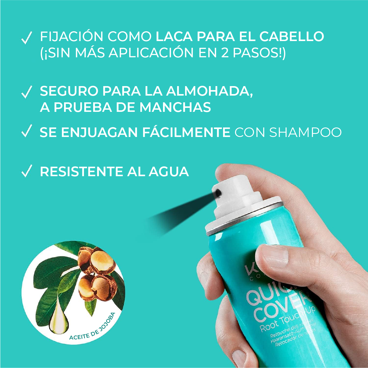 KISS Colors & Care Quick Cover Fiber Spray-Natural Black