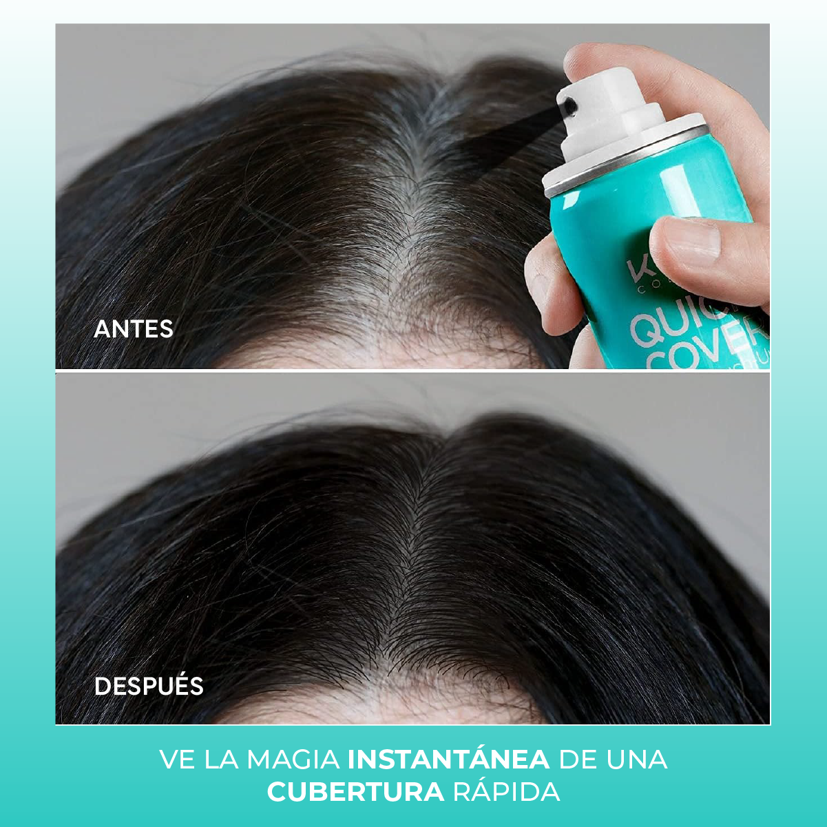 KISS Colors & Care Quick Cover Fiber Spray-Natural Black