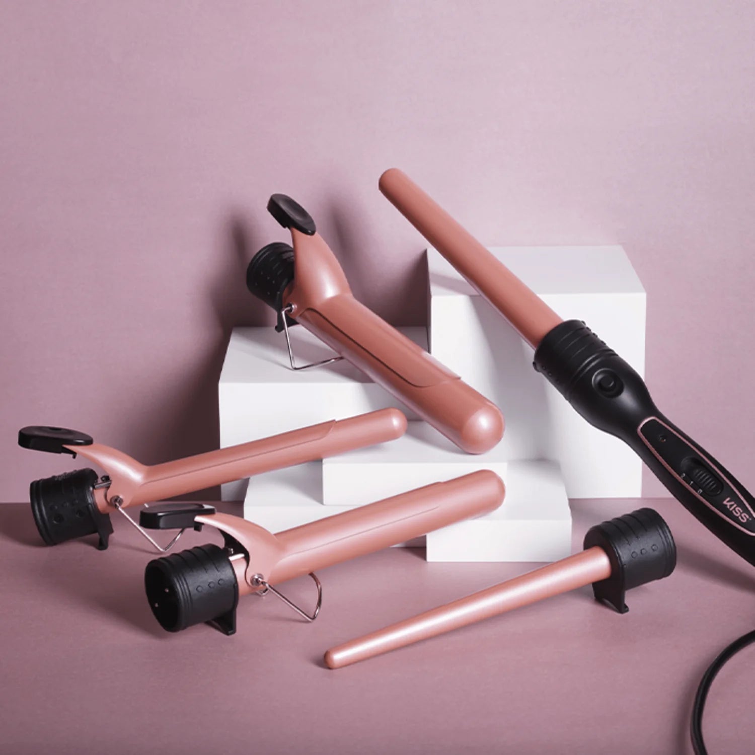 KISS Colors & Care 5-in-1 Interchangeable Curling Iron