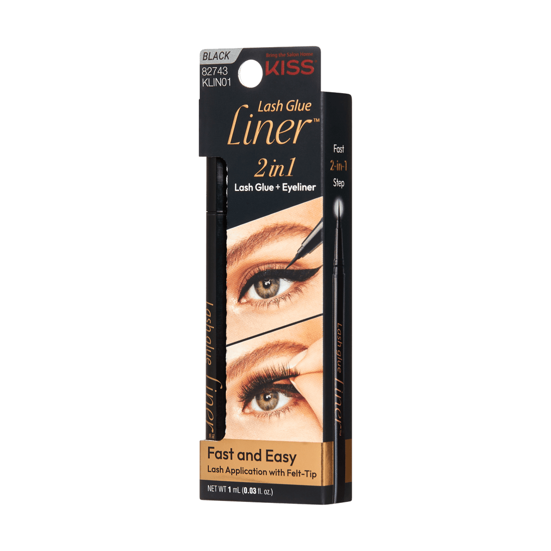 KISS Lash GLUEliner Negro - Delineador adhesivo para pestañas postizas 0.7ml