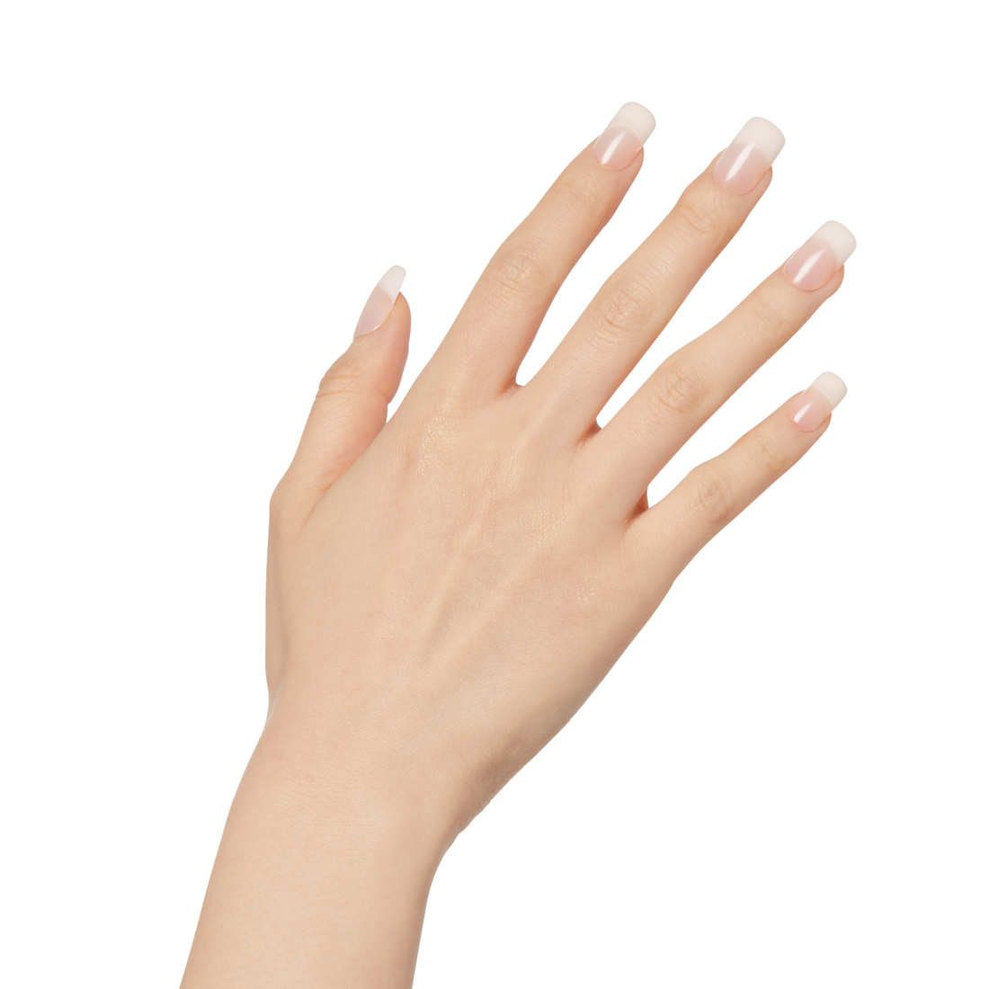 KISS Salon Acrylic Uñas Punta Francesa Cuadrada - Cashmere