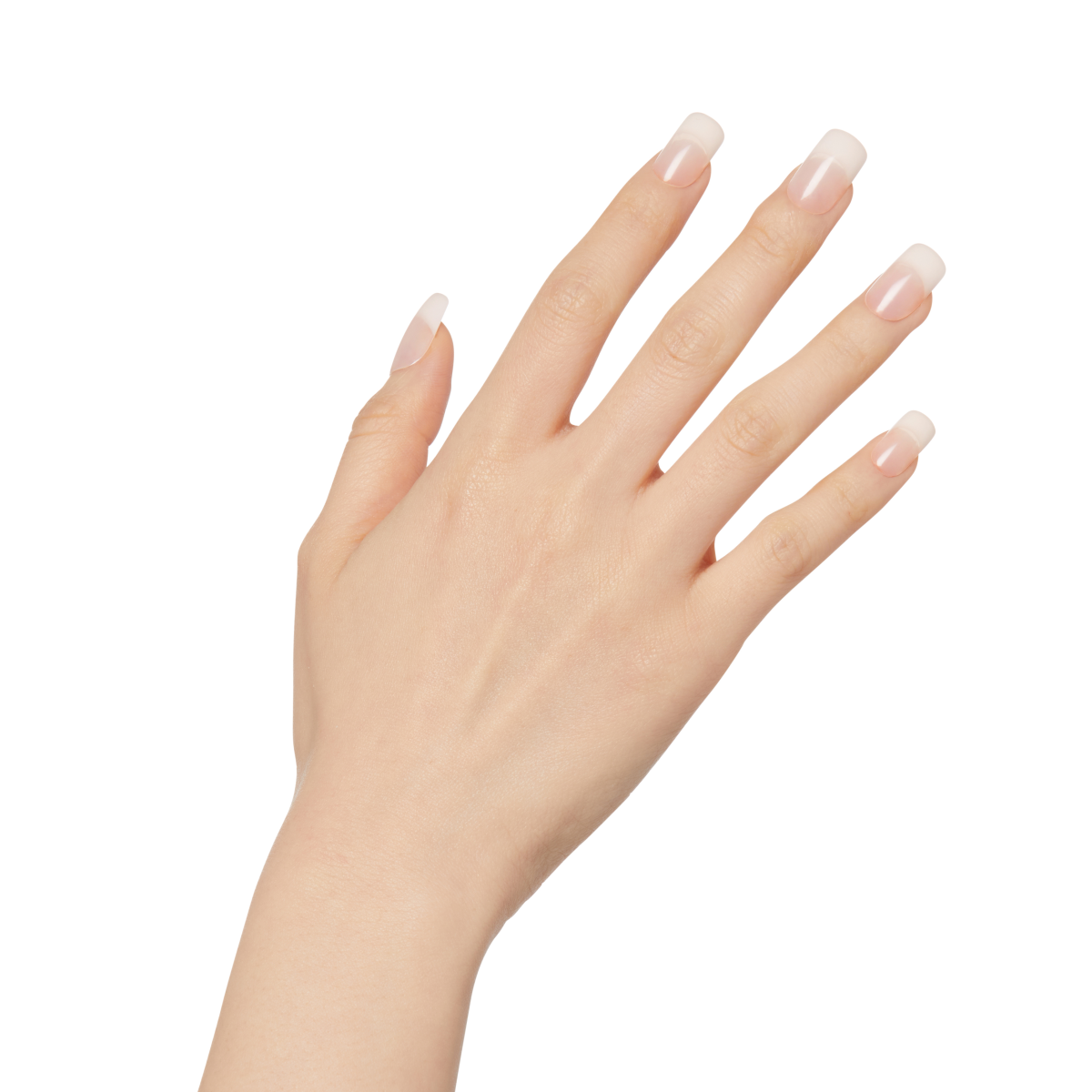 KISS Salon Acrylic Uñas Punta Francesa Cuadrada - Cashmere