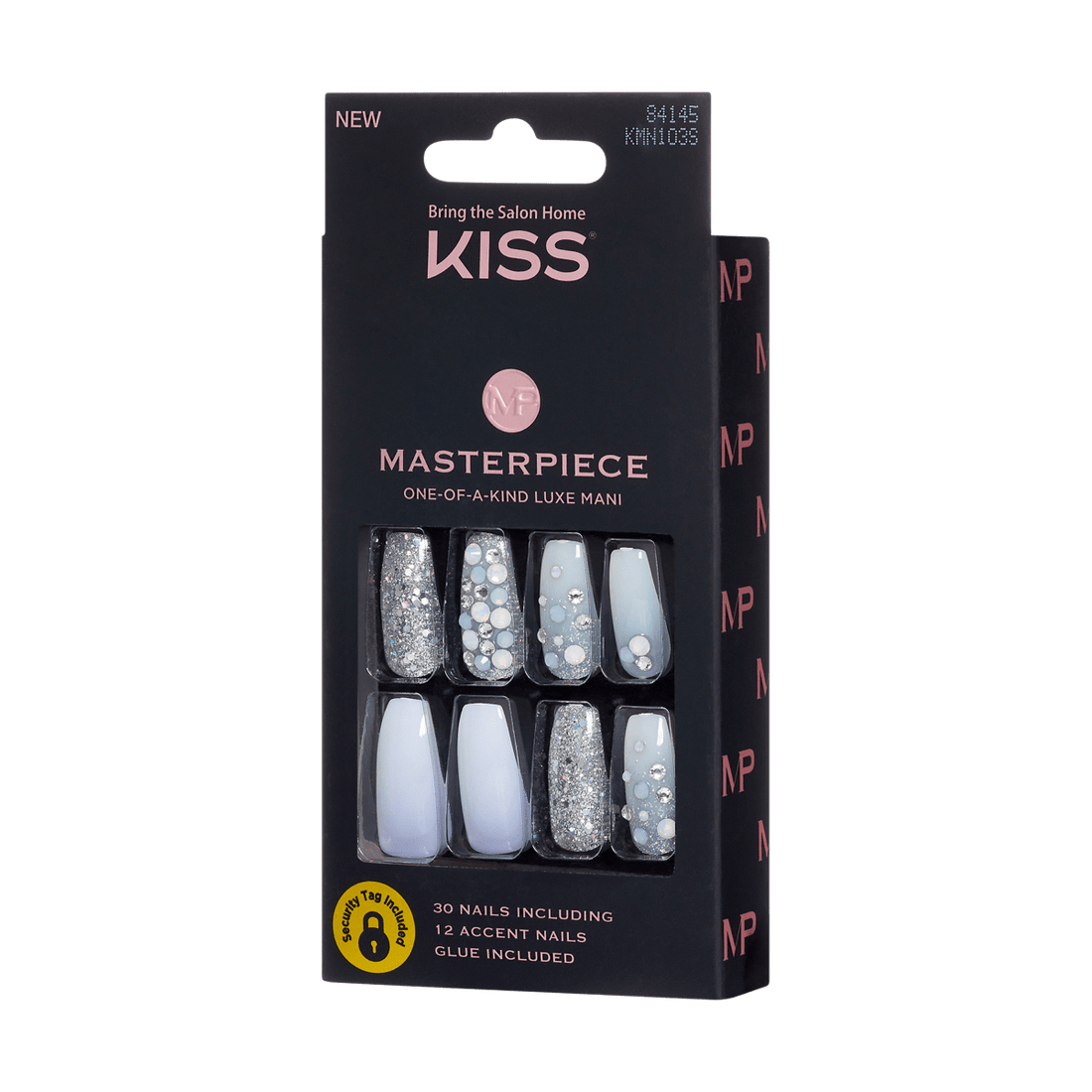 Uñas Masterpiece One-of-a-Kind Luxe Mani Azul con Glitter - No.1