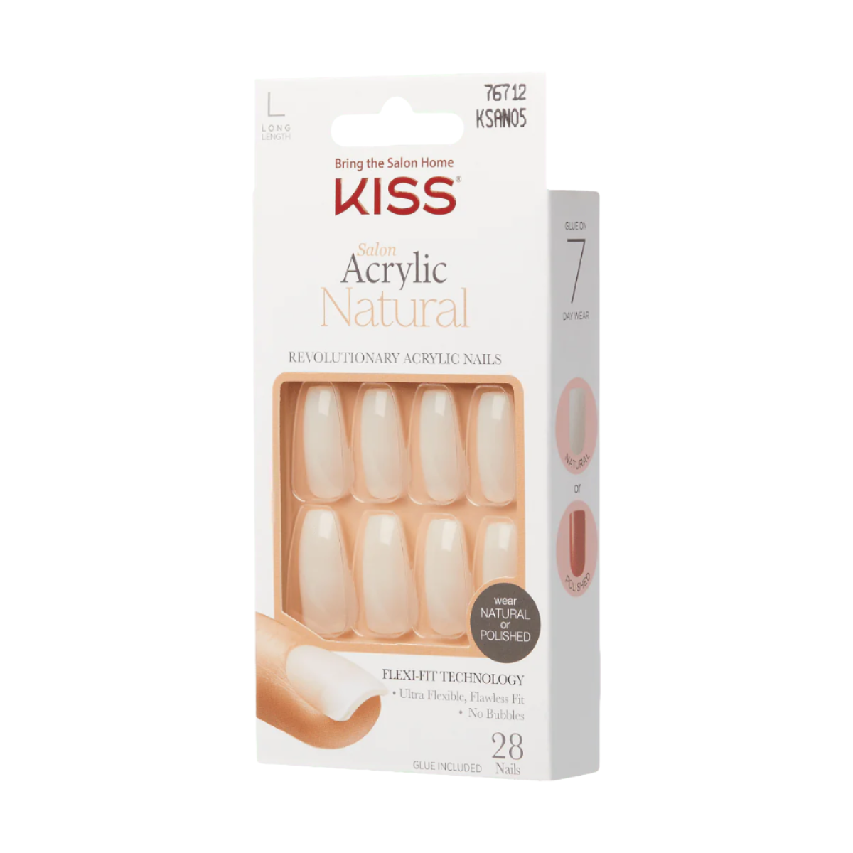 KISS Salon Acrylic Uñas Naturales Coffin - Strong Enough