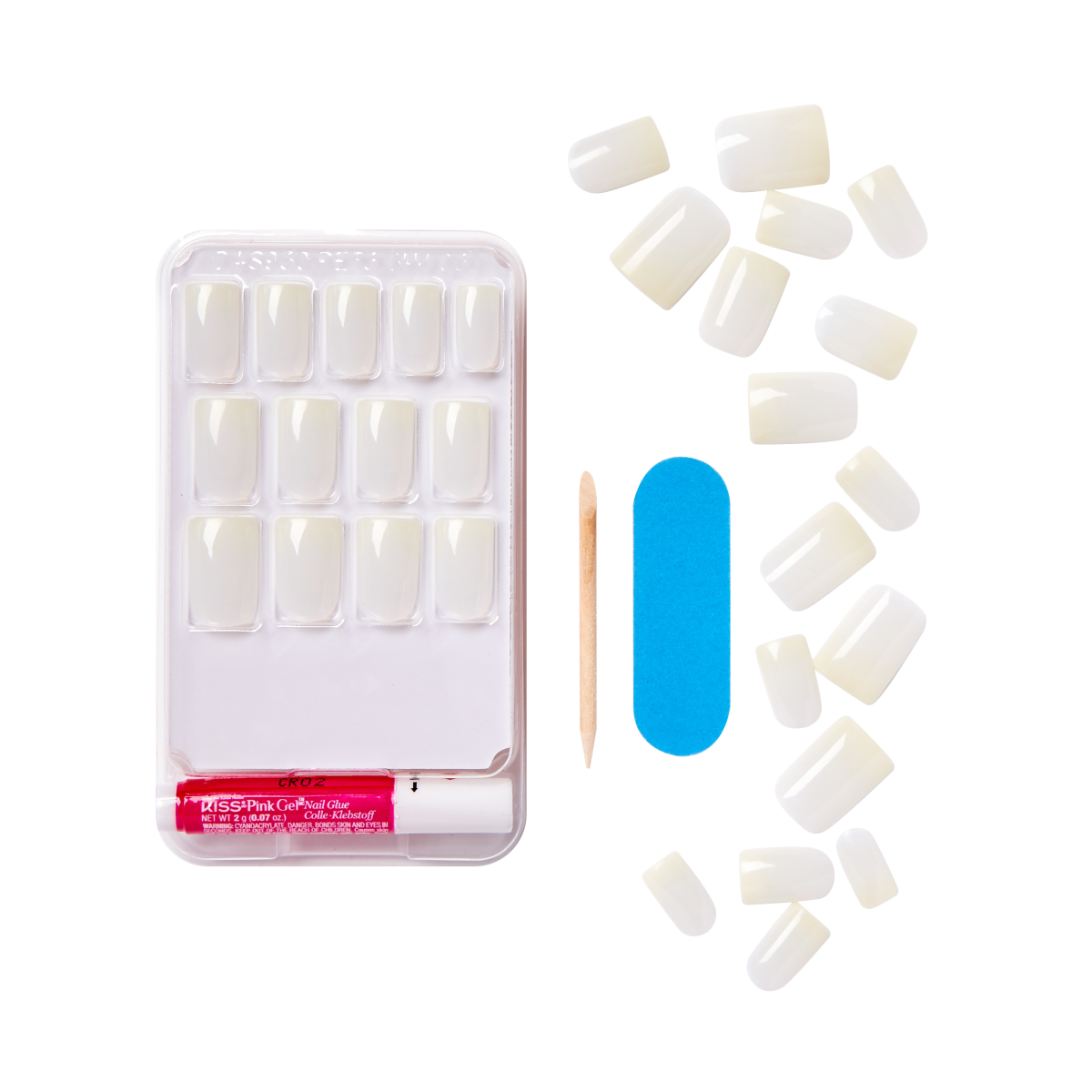 KISS Salon Acrylic Uñas Naturales Cuadradas - Euphoria