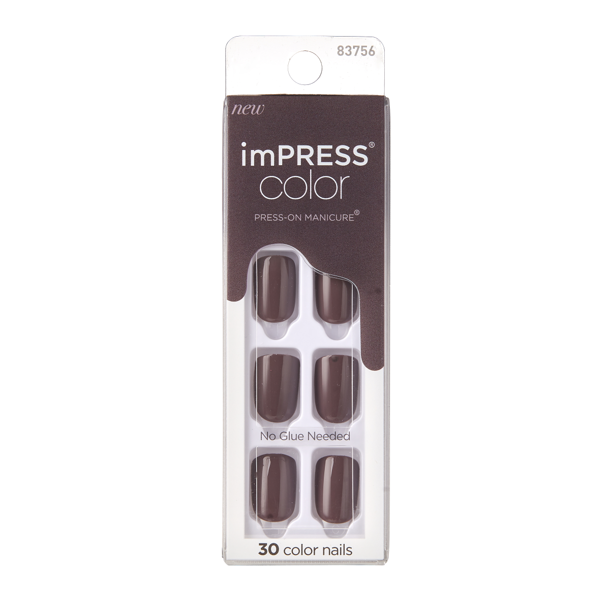 Uñas imPRESS Color Chocolate Press-On Manicure - Try Gray