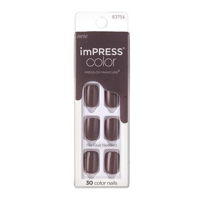 Uñas imPRESS Color Chocolate Press-On Manicure - Try Gray