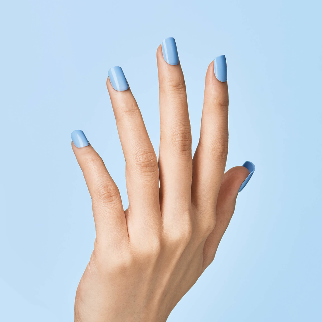 Uñas Press On Azul Claro Kiss - Baby why so Blue
