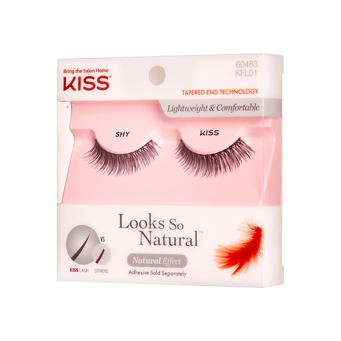 Pestañas postizas KISS Looks So Natural Shy - Cabello humano 100% natural