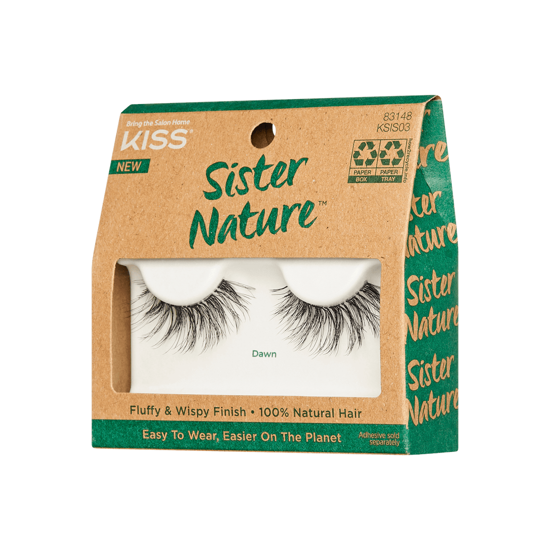 Pestañas Postizas KISS Sister Nature Dawn - Cabello Humano 100% Natural