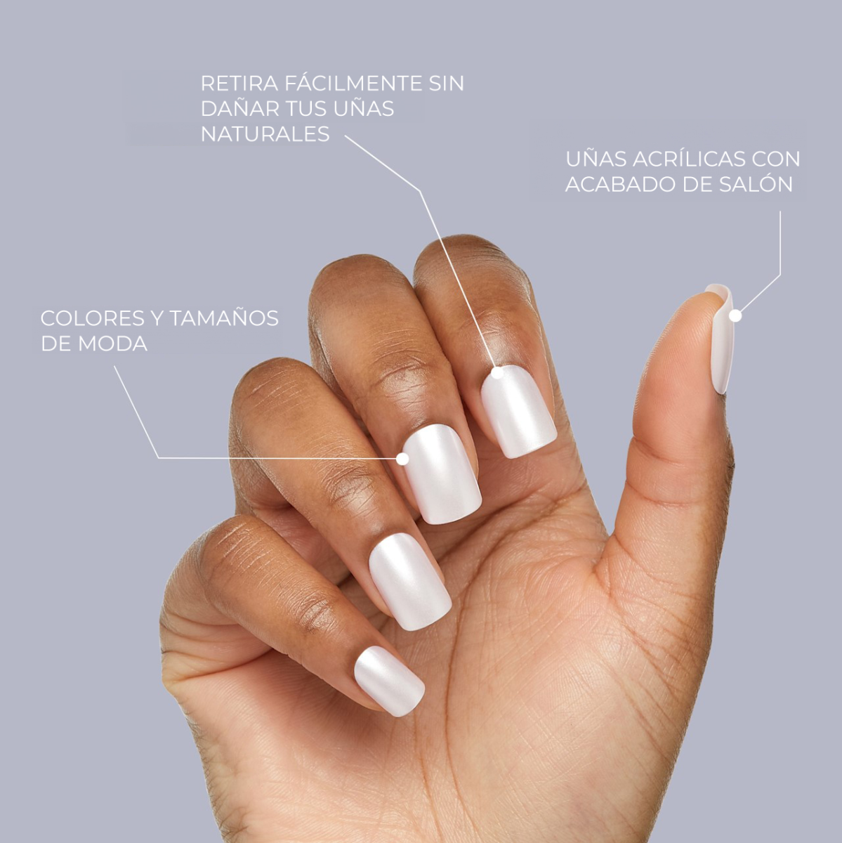 KISS Gel Fantasy Uñas Postizas Cuadradas Negras - Aim High