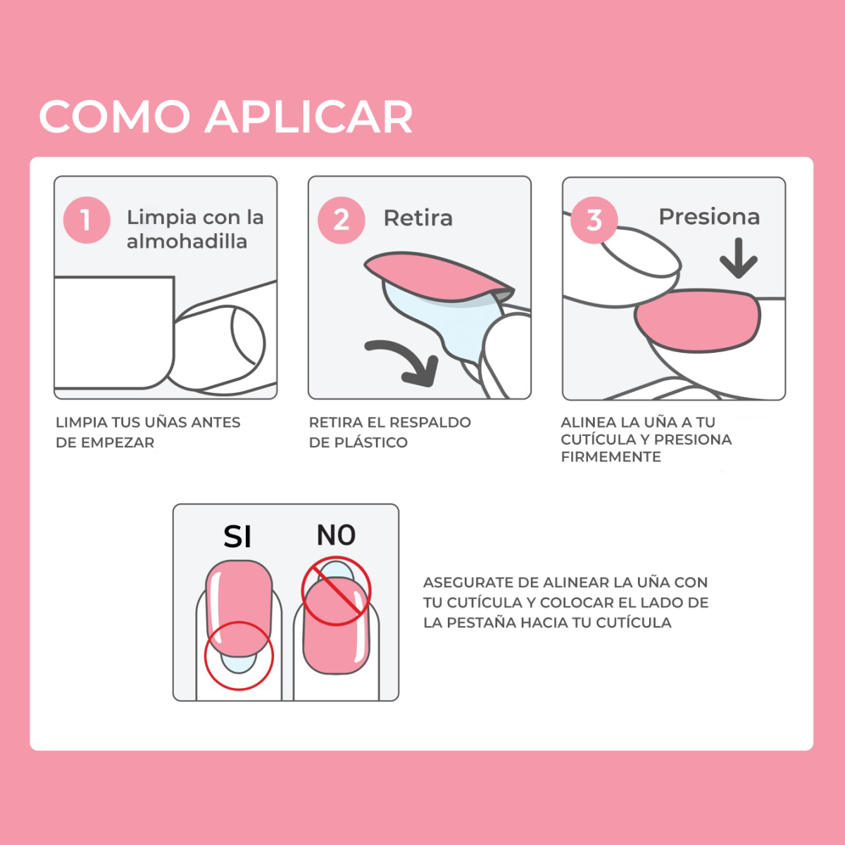 Uñas Press-On Rosa Opaco - Sandbox