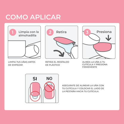 Uñas Press-On Rosa Opaco - Sandbox