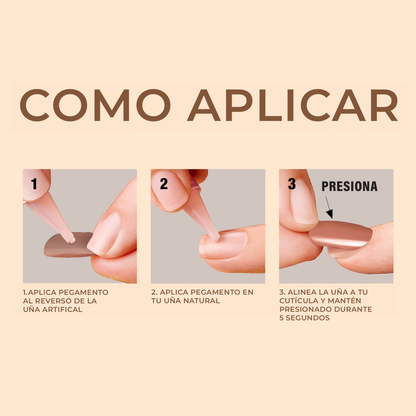 Uñas Postizas Bare But Better Coffin Largas - Nude Drama