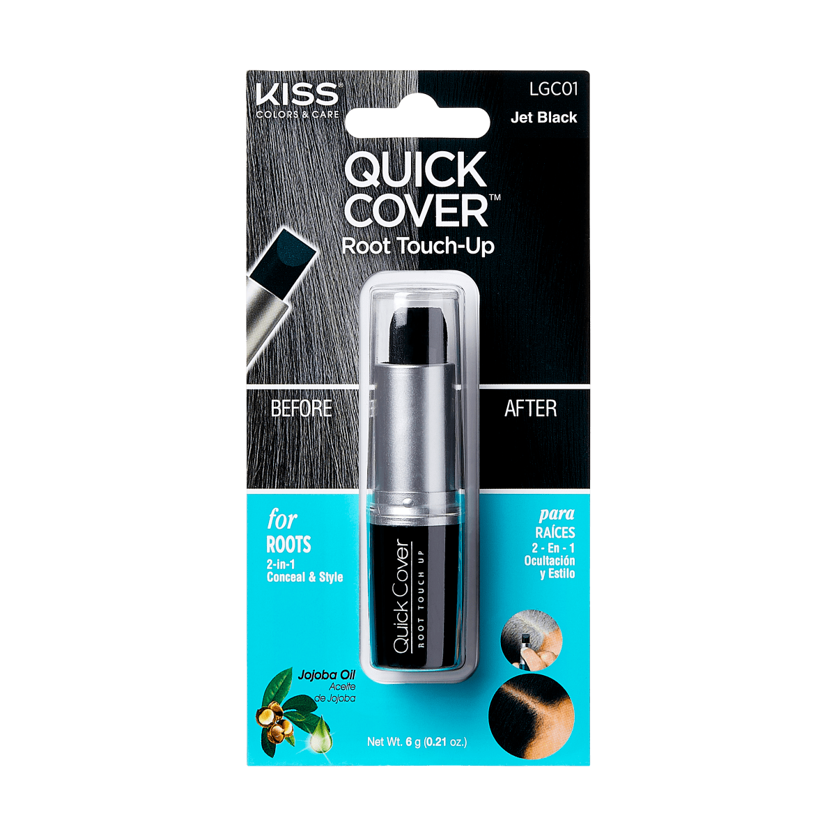 KISS Colors &amp; Care Temp Blend-Away - Jet Black
