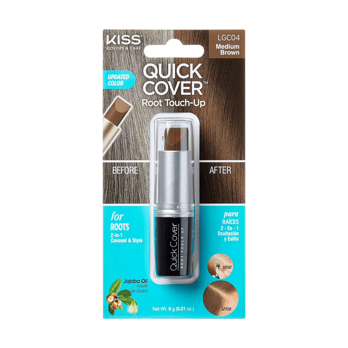 KISS Colors &amp; Care Temp Blend-Away - Medium Brown