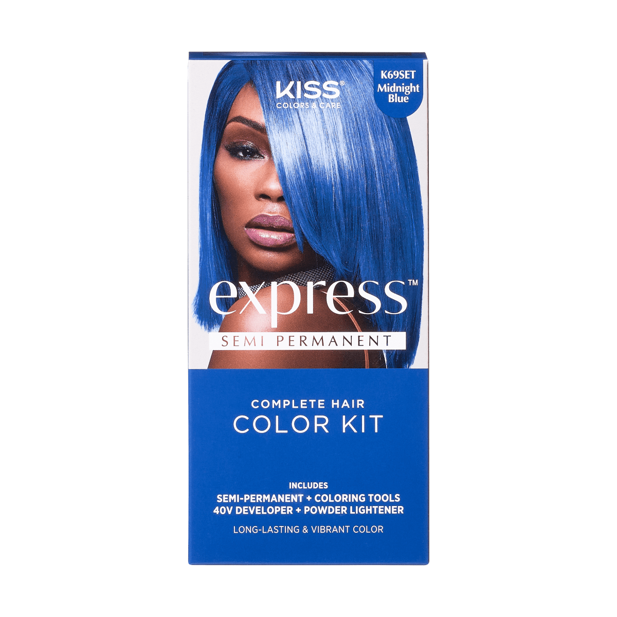 KISS Colors &amp; Care Semi-Permanent Midnight Blue Set