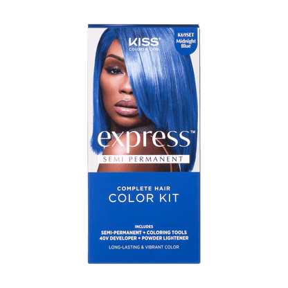 KISS Colors &amp; Care Semi-Permanent Midnight Blue Set