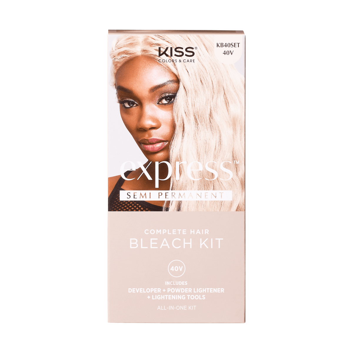 KISS Colors &amp; Care Express Color Hair Bleach Set 40V