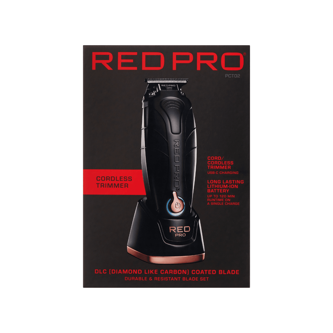 RED PRO by KISS Trimmer Inalámbrica Profesional – Negro Matte