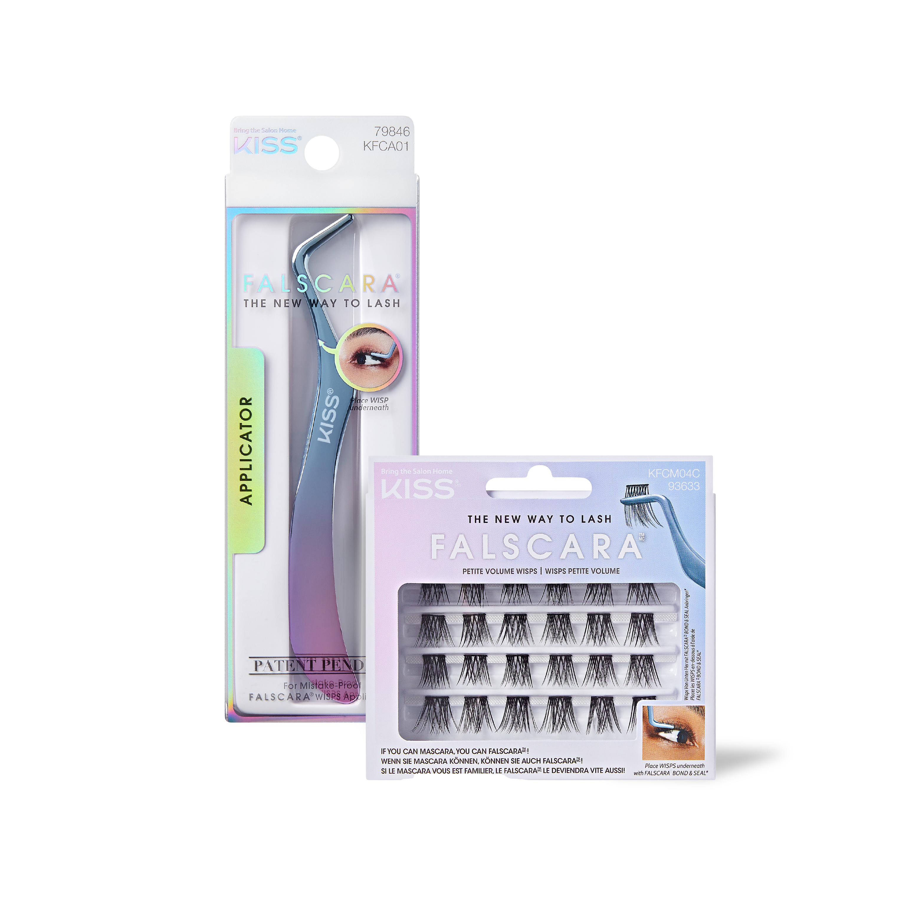 Kit KISS Falscara Pestañas Volumen Natural + Aplicador Profesional