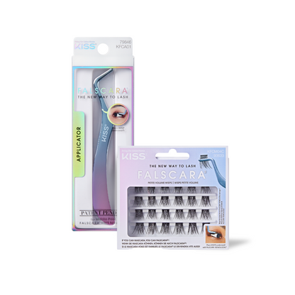 Kit KISS Falscara Pestañas Volumen Natural + Aplicador Profesional