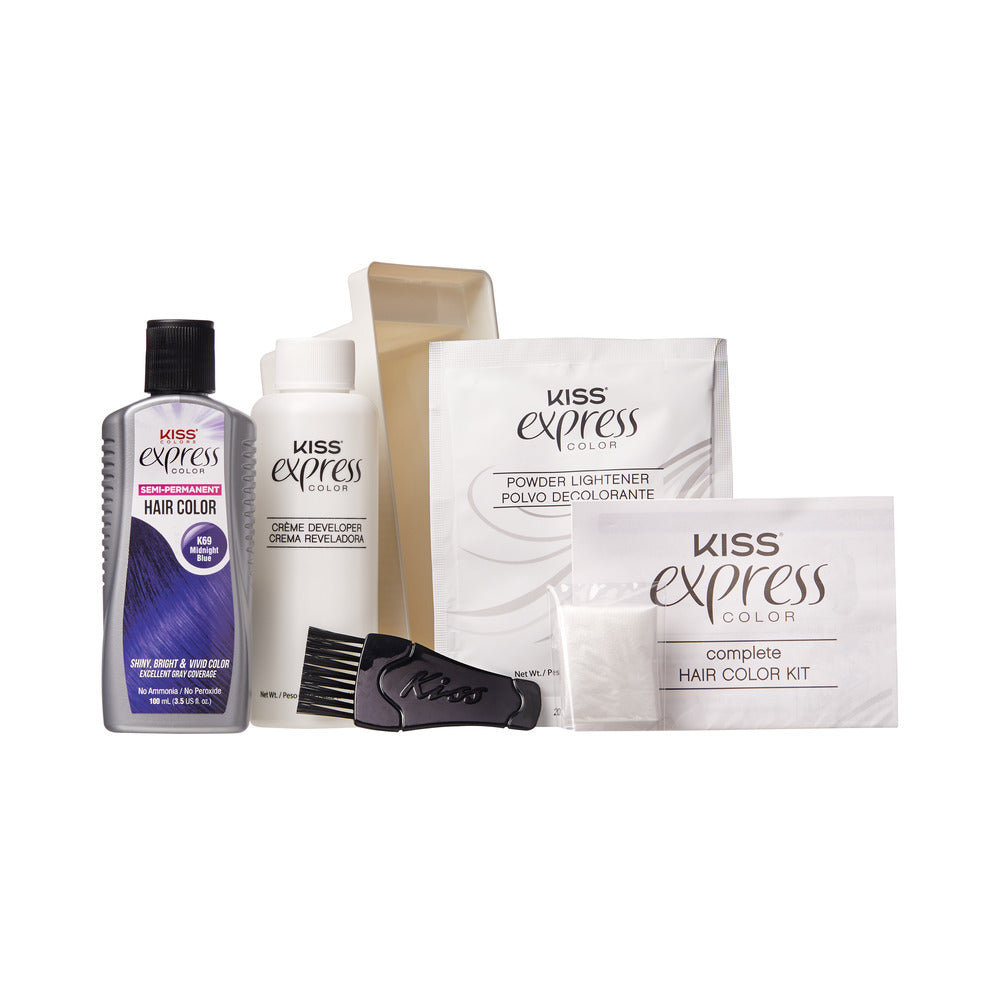 KISS Colors &amp; Care Semi-Permanent Midnight Blue Set